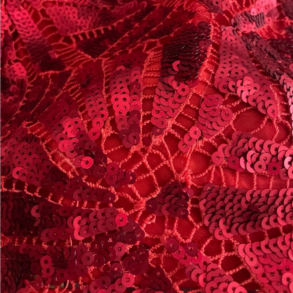 H&M Red Mini Sequin Skirt - Picture 7 of 10
